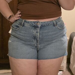 NWT Old Navy Size 22 Denim Shorts OG Straight Button Fly